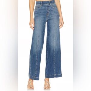 SPANX Women's Seamed-Front ankle Crop Wide Leg Jeans size XL
